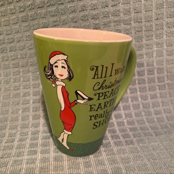 ALL I WANT FOR CHRISTMAS IS PEACE ON EARTH & REALLY CUTE SHOES! Coffee / mug cup - Picture 2 of 6
